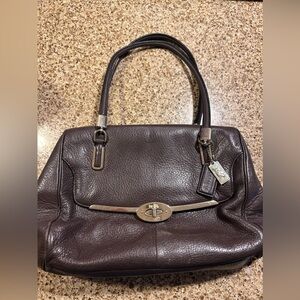 Brown coach shoulder bag